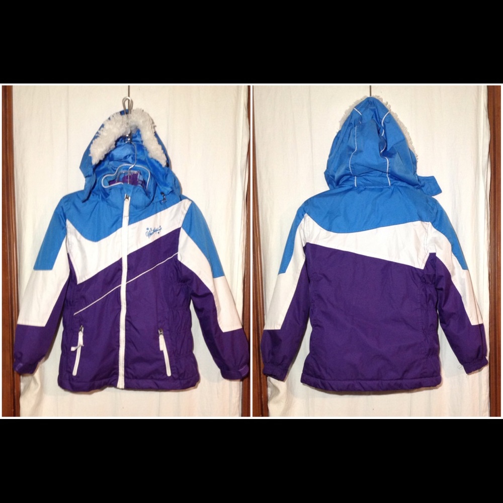 Girl's Size M Weatherproof Hooded Lined Jacket